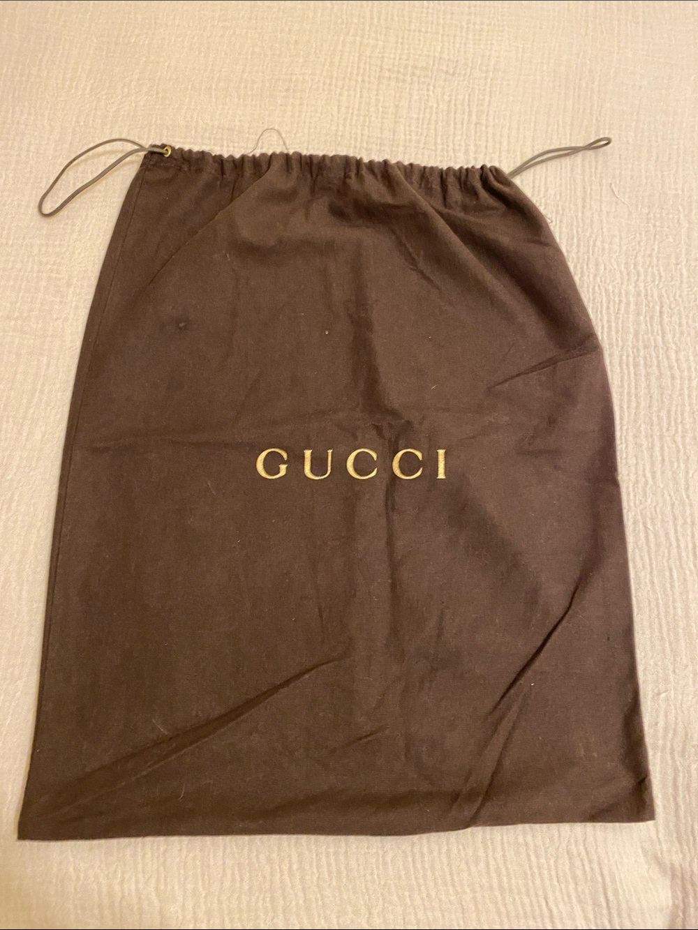 Gucci Brown dust bag. Made in Italy